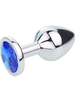 Blue Jeweled Beginners Butt Plug