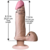 Doc Johnson The Realistic Cock ULTRASKYN Vibrating 8 Inch Dildo dimensions