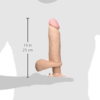 Doc Johnson The Realistic Cock ULTRASKYN Vibrating 8 Inch Dildo size