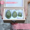 Green Hellu Jade Yoni Eggs – Predrilled Jade Egg Set of 3