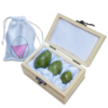 Green Hellu Jade Yoni Eggs – Predrilled Jade Egg Set of 3