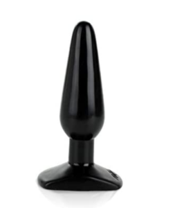 Healthy Vibes Medium Smooth Black Butt Plug
