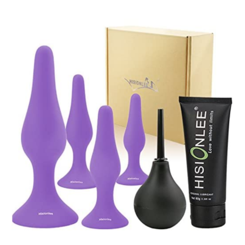 Hisionlee 4pcs Anal Plug Set Purple
