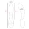 LELO Mona Wave Deep Rose G-Spot Massage Vibrator dimensions