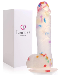 Louviva Clear Confetti Dildo