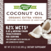 Nature's Way Organic Extra Virgin Coconut Oil label