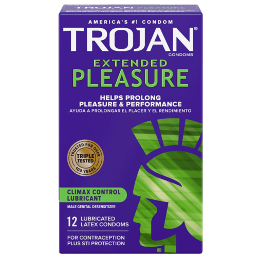 Trojan Extended Pleasure Condoms with Climax Control Lubricant