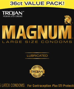 Trojan Magnum Large Size Condoms 36 Count front