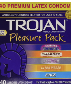 Trojan Pleasure Pack Premium Latex Condoms 40 Count