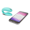 We-Vibe Sync Adjustable Couples Vibrator Aqua and phone