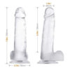 LONOVE Realistic Clear Dildo dimensions