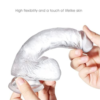 LONOVE Realistic Clear Dildo flexible